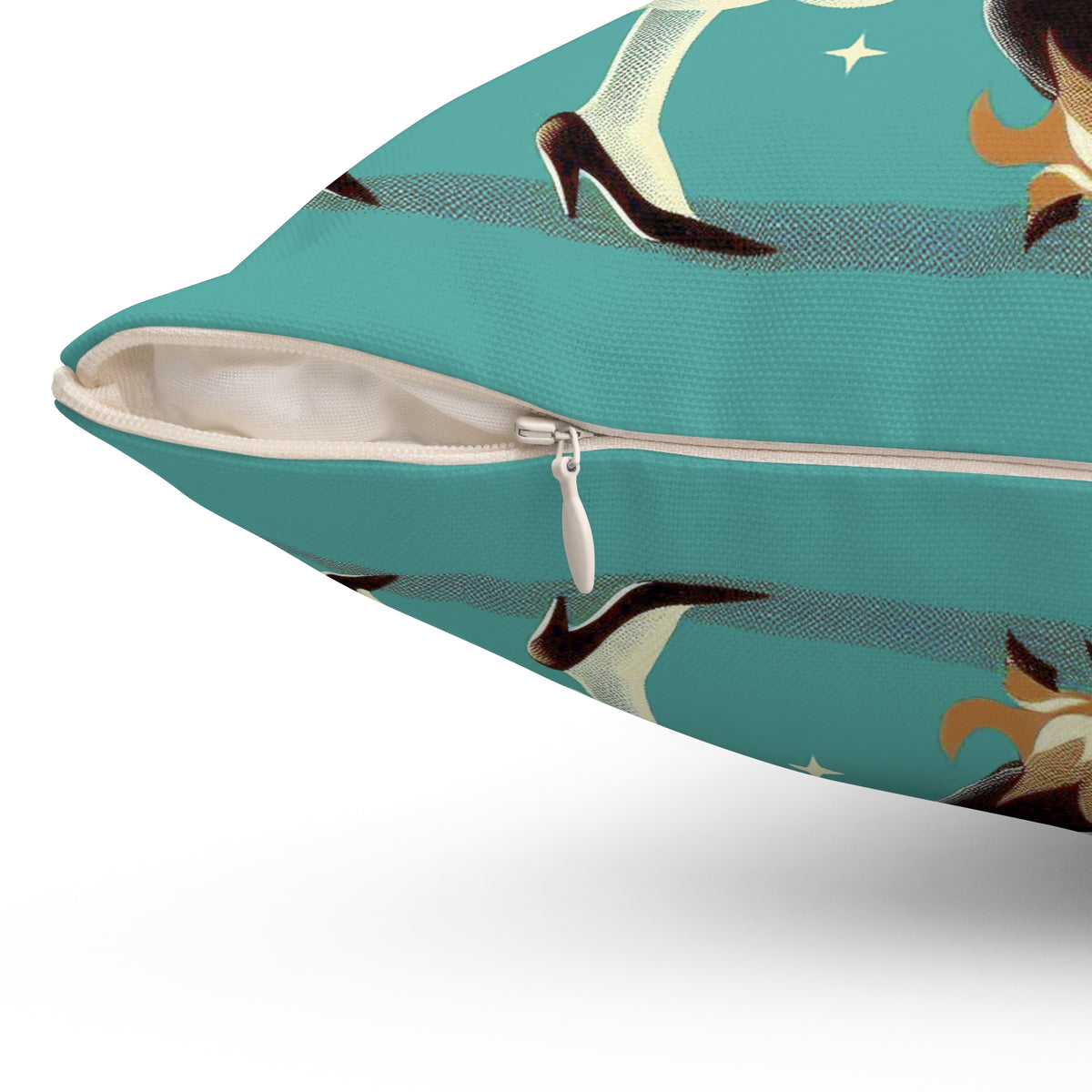 Witch's Brew Mid Century Modern Halloween Gothic Teal Pillow Cover and Insert - Mid Century Modern Gal