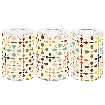 Modern Danish Scandinavian Flora Glass Cylindrical Lampshades - Mid Century Modern Gal