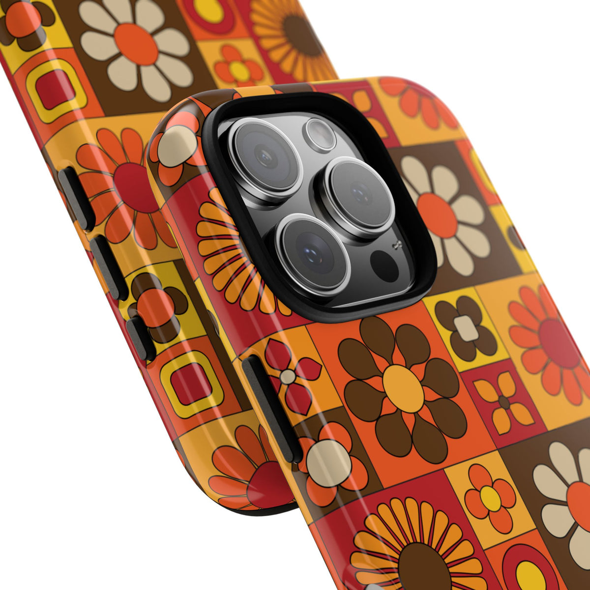Retro 70s Mid Mod Floral Phone Case | Tough Cases for Flower Lovers