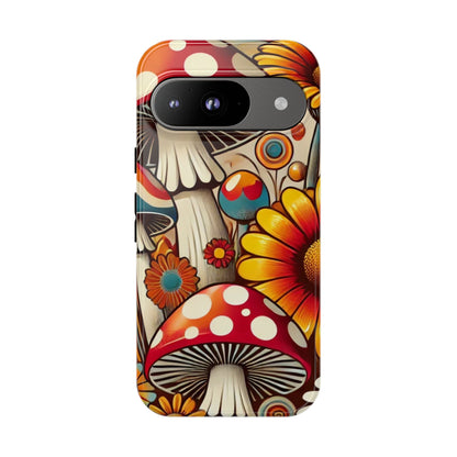 Colorful Mushroom Flower Phone Case - Boho Chic Design