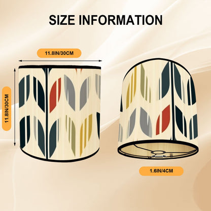 Scandinavian Modern Danish Flower Bamboo Drum Lampshade - Mid Century Modern Gal