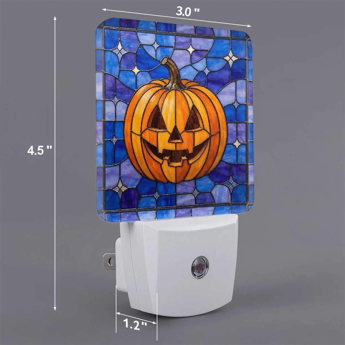 Halloween Stained Glass Style Jack-o&