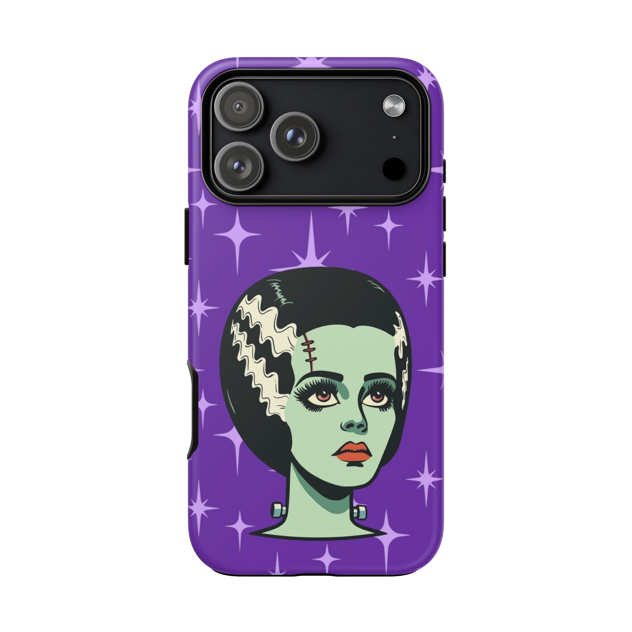 Bride of Frankenstein Retro Mid Mod Horror Buff Purple Halloween Tough Phone Case
