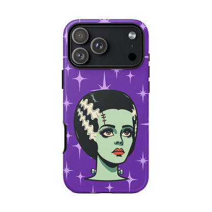 Bride of Frankenstein Retro Mid Mod Horror Buff Purple Halloween Tough Phone Case