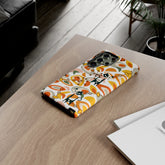 Atomic Cat Mid Mod Orange, Yellow, Groovy Cat Smart Phone Tough Cases - Mid Century Modern Gal