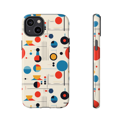 Mid Mod Bauhaus Designed iPhone, Samsung, Retro Phone Tough Cases