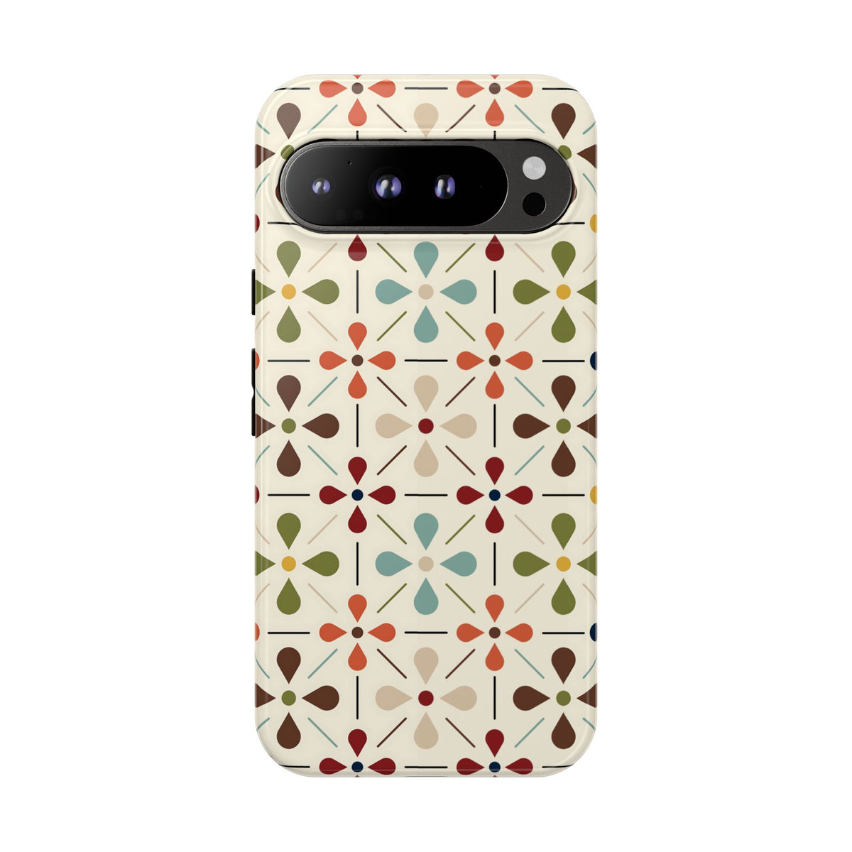Scandinavian Flower, Mid Modern Danish Design Tough Phone Case