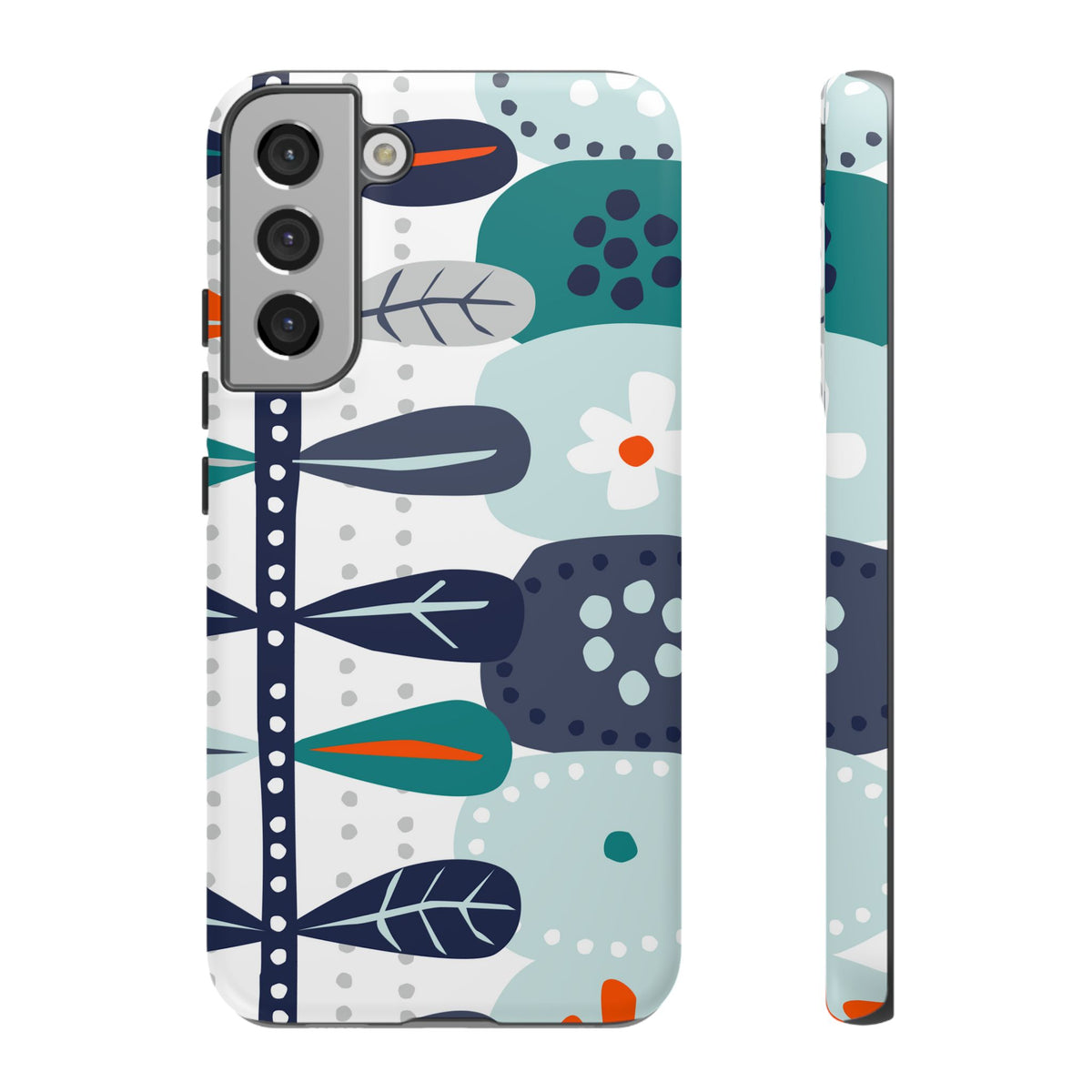 Scandinavian Modern Floral Nordic Hygge Tough Phone Case - Mid Century Modern Gal