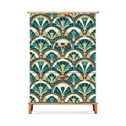 Art Deco Peacock Inspired Shoe Cabinet