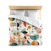 Mid Century Modernist Abstract Designed, Geometric Retro MCM Colorful Funky  Duvet Cover - Mid Century Modern Gal