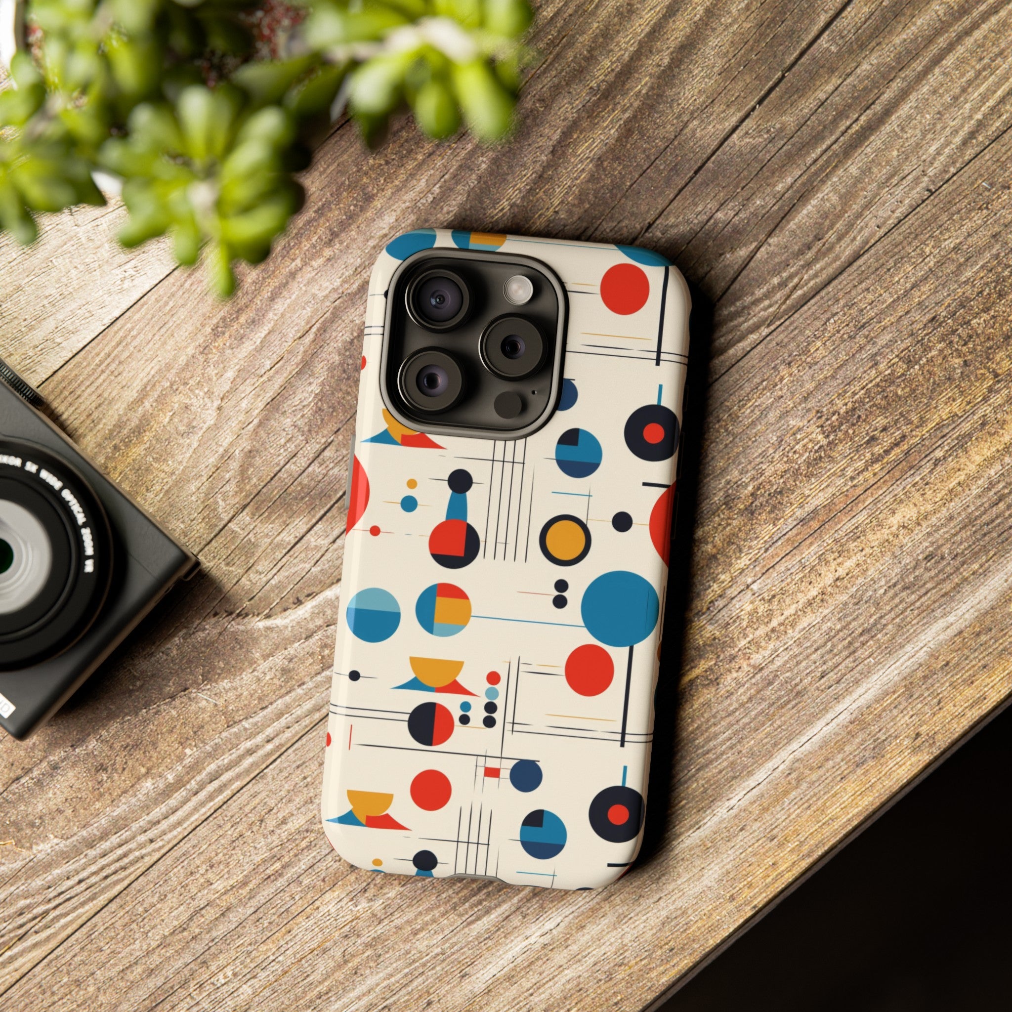 Mid Mod Bauhaus Designed iPhone, Samsung, Retro Phone Tough Cases