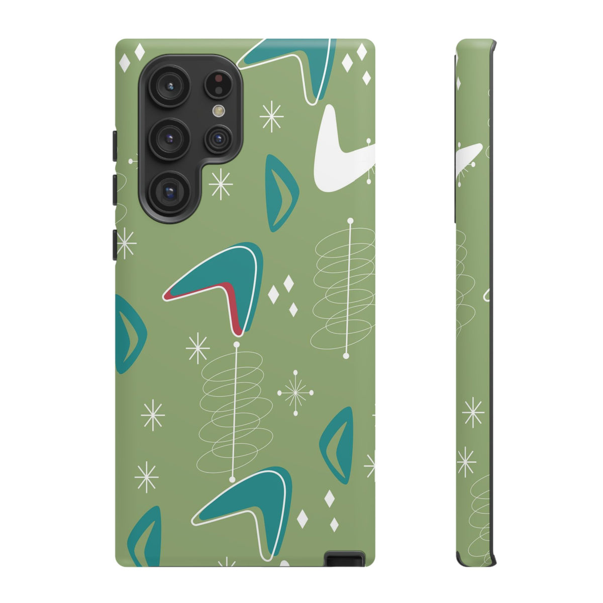 Mid Century Modern Atomic Boomerang, 50s Space Age Tough Phone Case