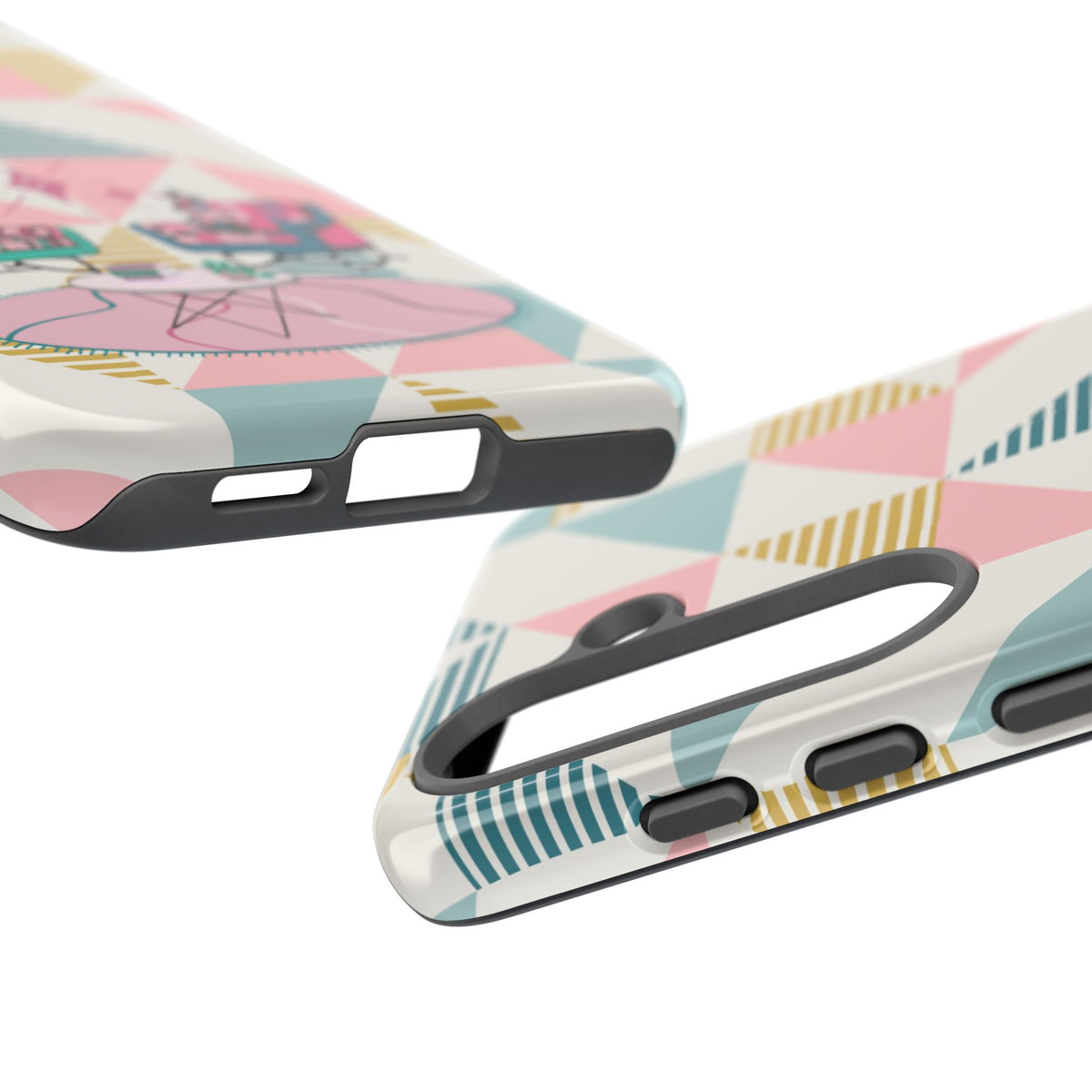Atomic Cats Reading, Book Talk, Book Lover, Retro Chic Phone Case with Retro Vibe - Cozy Living Room Design