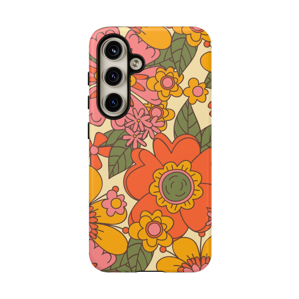 Groovy Retro Flower Power Vintage Inspired Pattern Smart Phones Tough Phone Cases