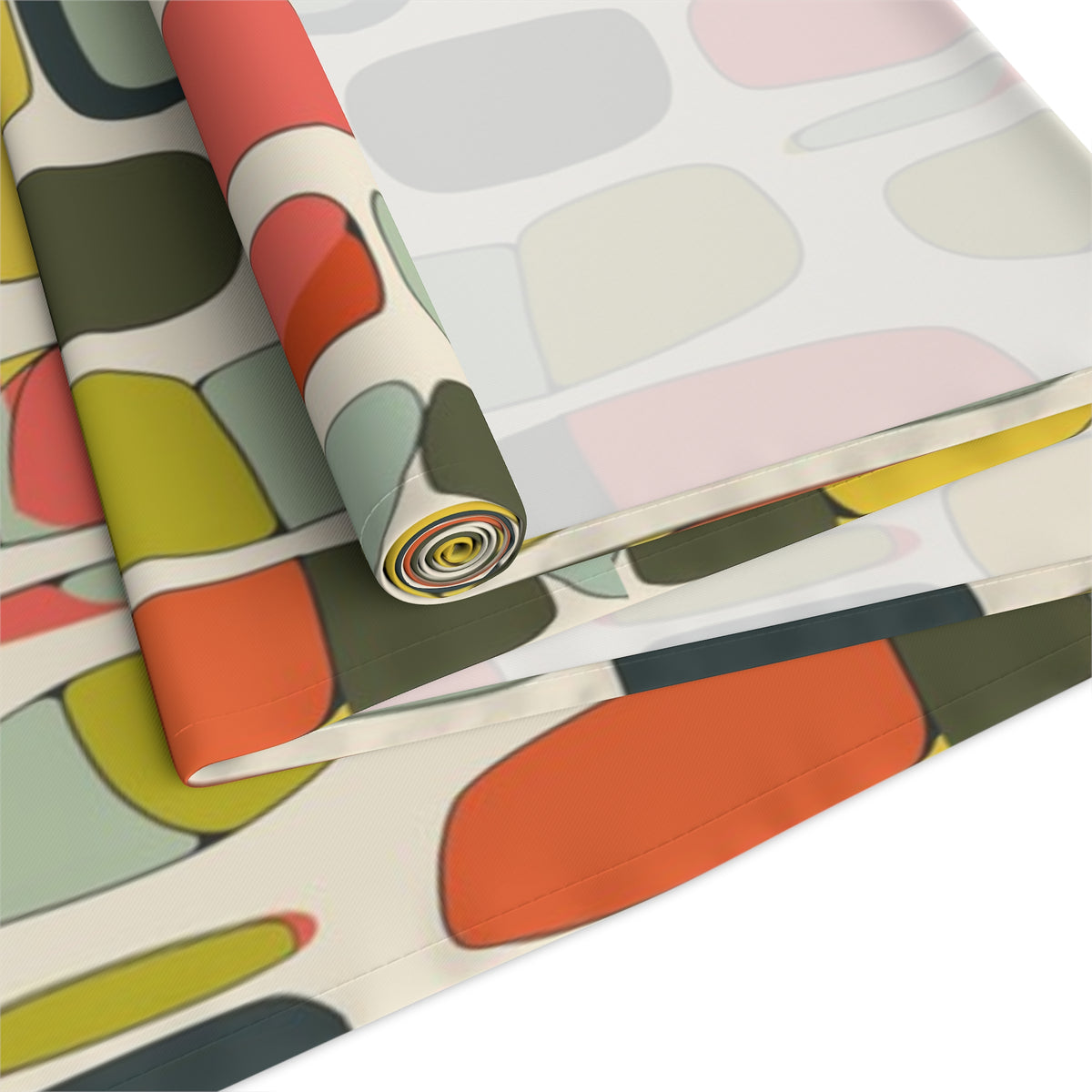 Mid Century Modern Geometric Bold Colorful MCM Table Runner - Mid Century Modern Gal