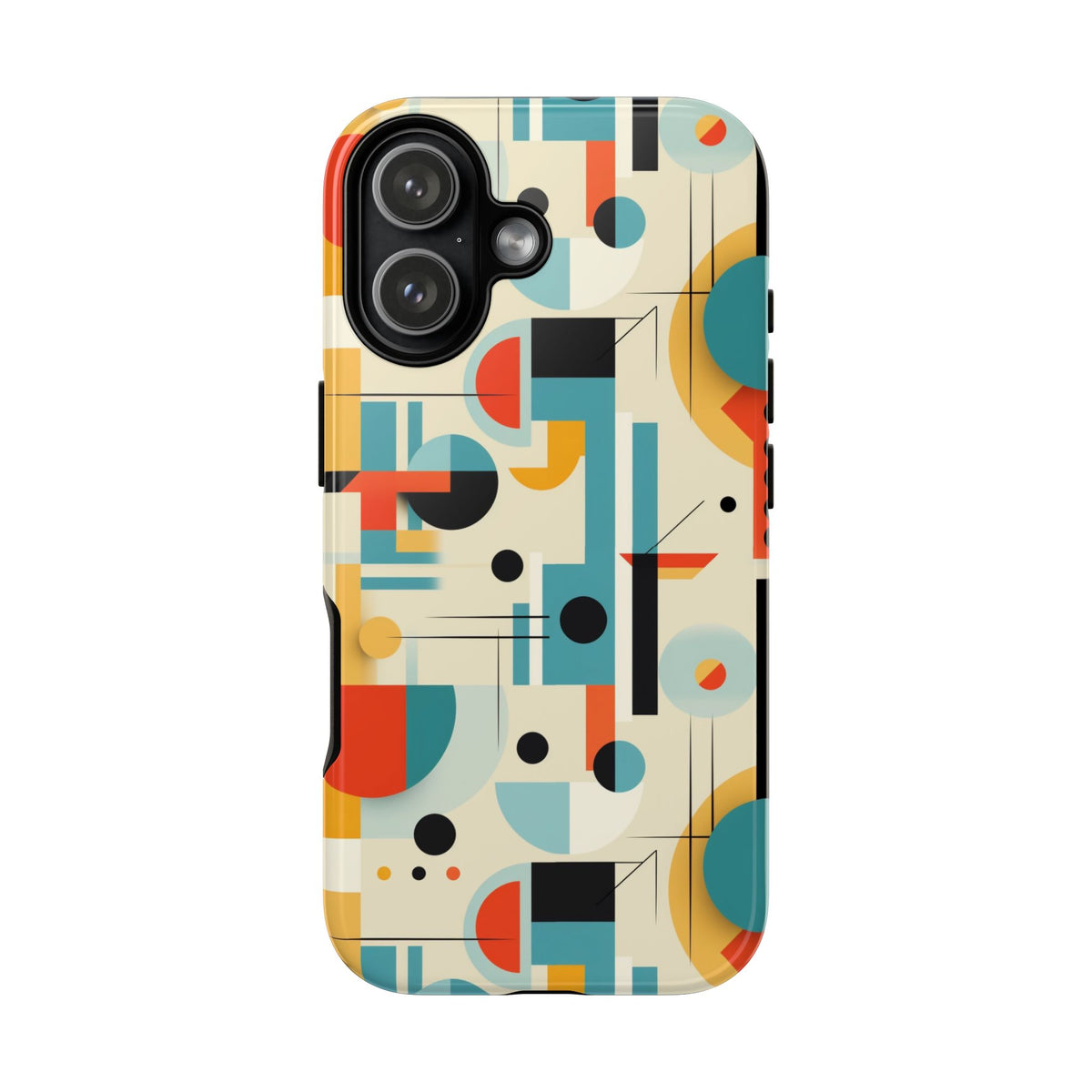 Bauhaus Designed Mid Mod Geometric Groovy Smart Phone, iPhone, Samsung, Pixel Compatible Tough Cases