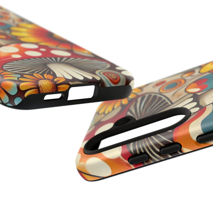 Colorful Mushroom Flower Phone Case - Boho Chic Design