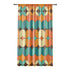 Mid Mod Geometric Bold Beautiful, Orange Teal, Sheer Atomic Living Window Curtain - Mid Century Modern Gal