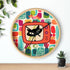 Atomic Cat Mid Century Amoeba Designed, Kitschy Kitchen, Livingroom, Den Office MCM Wall Clock - Mid Century Modern Gal