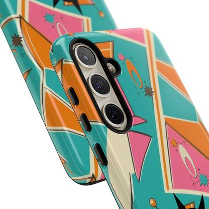 Atomic Cat Mid Mod Retro Cat Phone Case - Tough Cases for Stylish Cat Lovers