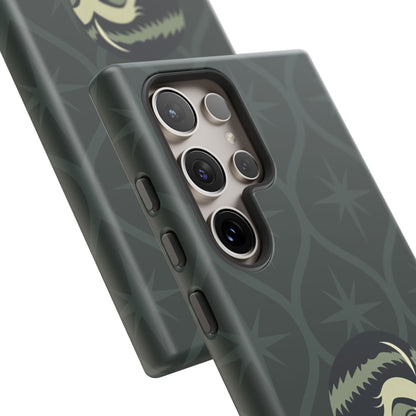 Vampire Dracula Girl Halloween Goth Horror Buff MCM Green Tough Phone Case