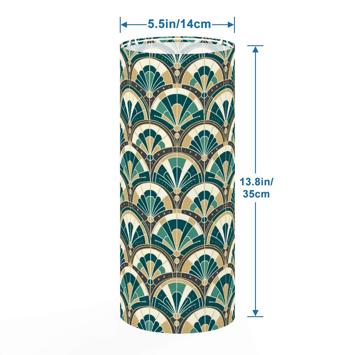 Art Deco Peacock Inspired Slim Floor Lamp SHADE ONLY - For Slim Floor Lamps Only