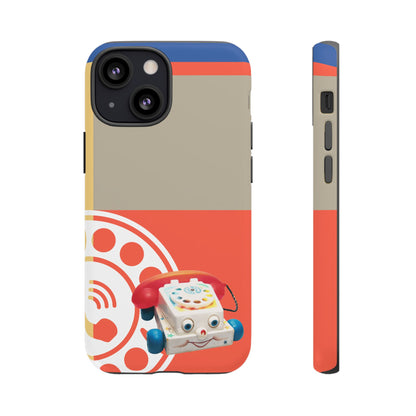 The First Original Phone, Eye Phone, Retro Kitschy Cute Rotary Phone, Tough Phone Cases - Mid Century Modern Gal