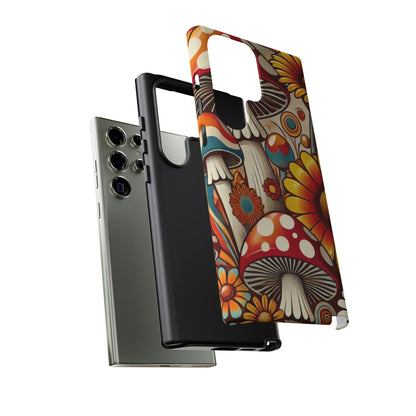 Colorful Mushroom Flower Phone Case - Boho Chic Design