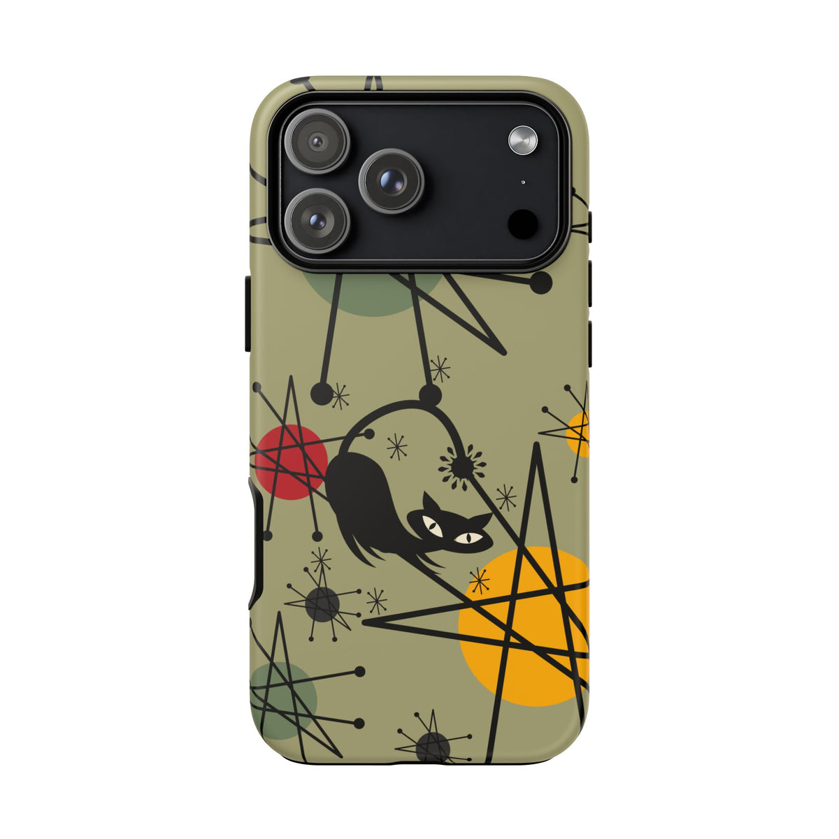 Mid Century Modern Atomic Cat, Retro Chic Groovy Mod Samsung, Smart Phone Tough Cases