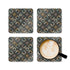 Mid Century Modern Elegant Gray Geometric Starburst Corkwood Coaster Set - Mid Century Modern Gal