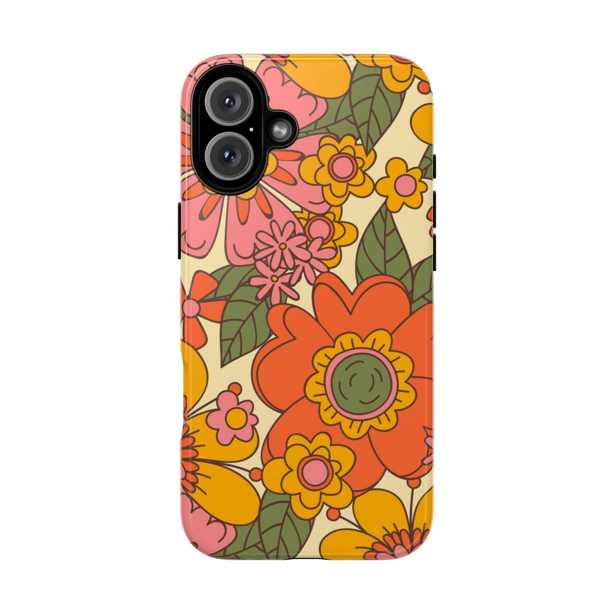 Groovy Retro Flower Power Vintage Inspired Pattern Smart Phones Tough Phone Cases