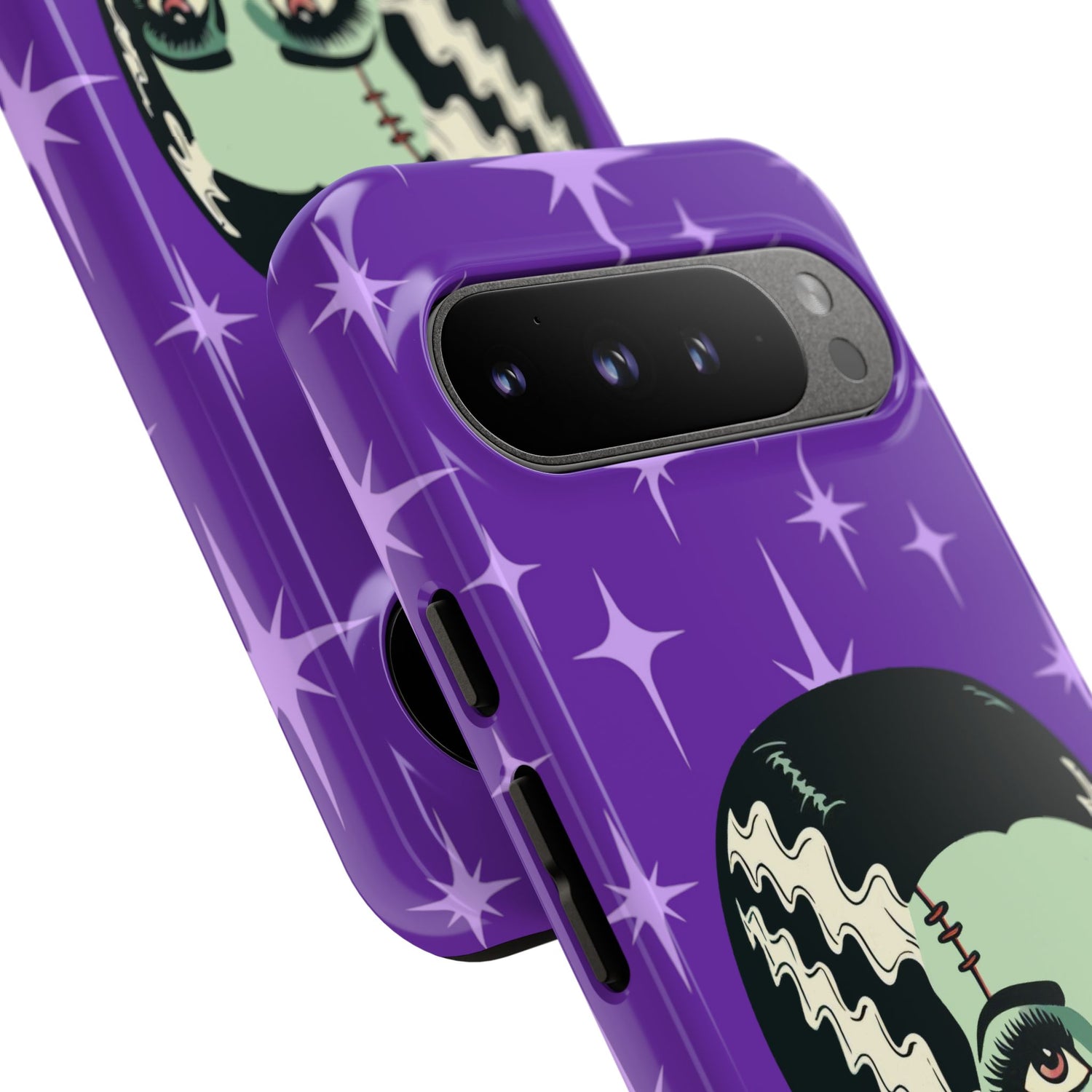 Bride of Frankenstein Retro Mid Mod Horror Buff Purple Halloween Tough Phone Case