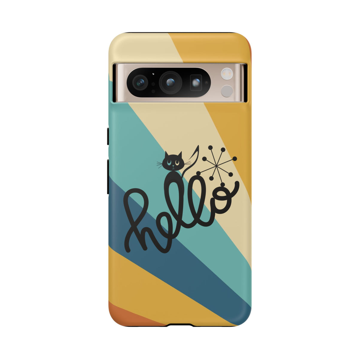 Atomic Groovy Cat, Retro, Kitschy, Hello Starburst, Mid Mod Smart Phone Tough Phone Cases