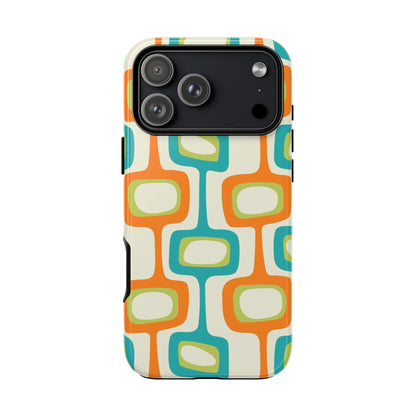 Mid Century Modern Groovy Googie Design, Colorful Smart Phone Tough Cases