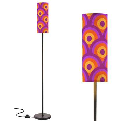 Retro Groovy Orange Purple, Mid Mod Floor Lamp Modern Standing Lamp - Mid Century Modern Gal