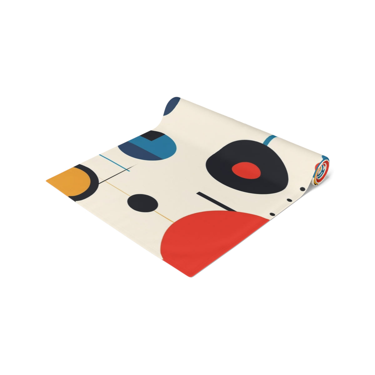 Modern Bauhaus Designed Table Runner, Red, Blue Yellow, Geometric Designed Mod Tableware - Mid Century Modern Gal