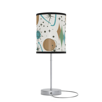 Mid Century Modern Table Lamp, Atomic Kitschy Cats, Starbursts Boomerang Themed Table Lamp - Mid Century Modern Gal