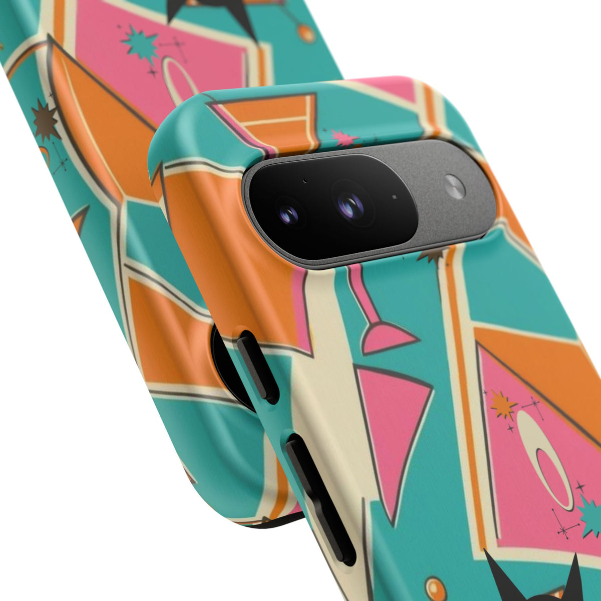 Atomic Cat Mid Mod Retro Cat Phone Case - Tough Cases for Stylish Cat Lovers