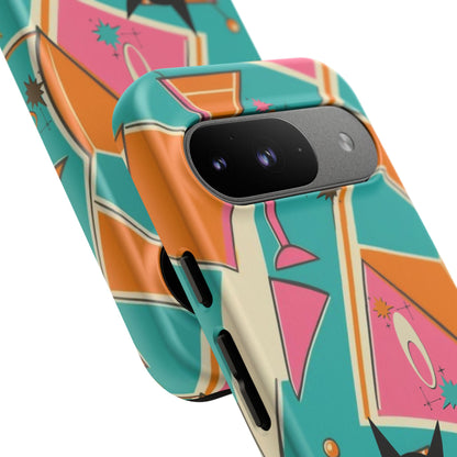 Atomic Cat Mid Mod Retro Cat Phone Case - Tough Cases for Stylish Cat Lovers