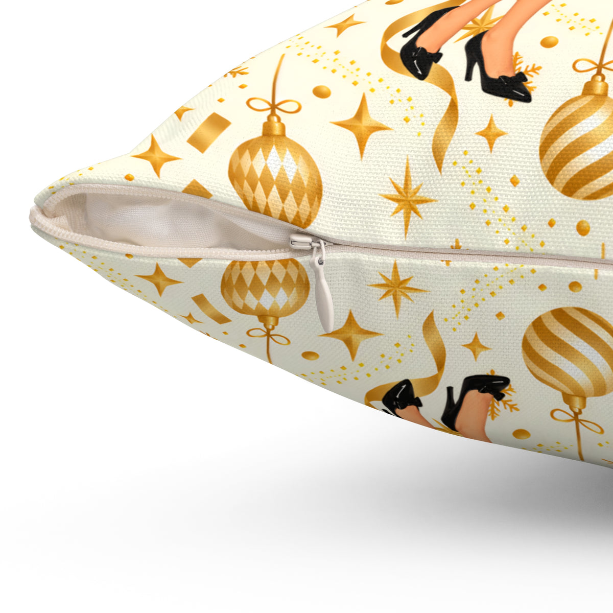 Mid Century Modern Christmas Party Martini Couple Pillow Insert and Cover