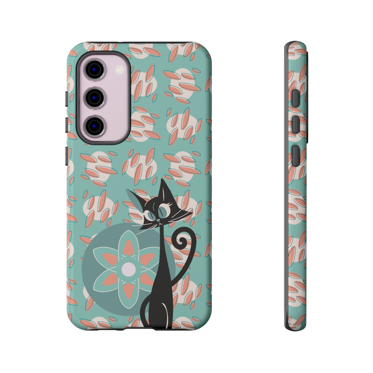 Atomic Cat, Mid Century Modern Funky Fun Smart Phone Tough Phone Cases