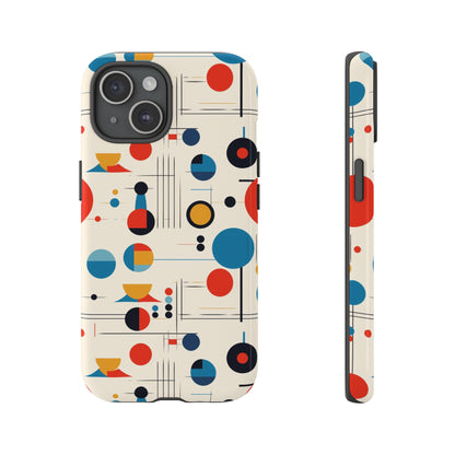 Mid Mod Bauhaus Designed iPhone, Samsung, Retro Phone Tough Cases