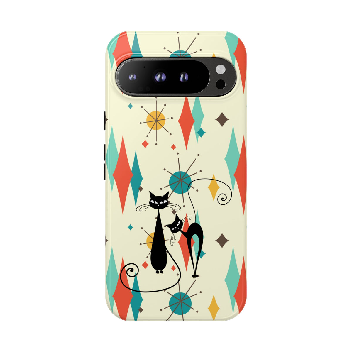 Atomic Kitty Cat, Mid Mod Franciscan Pattern, Kitsch Tough Phone Cases