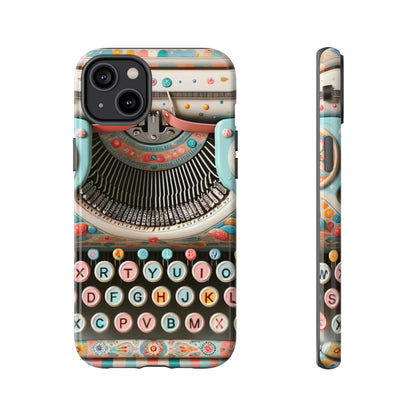 Retro Typewriter Mid Mod Kitschy  Quirky Fun Smart Phone, Tough Cases