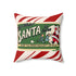 Santa Claus Vintage 50s Ad, Kitschy Holiday Candycane Pillow And Insert - Mid Century Modern Gal