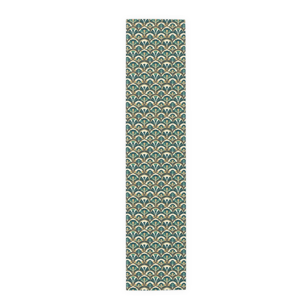 Art Deco Peacock Inspired Table Runner - Mid Century Modern Gal