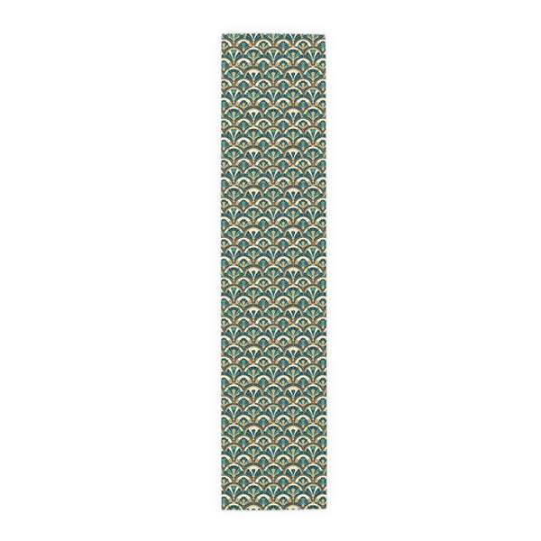 Art Deco Peacock Inspired Table Runner