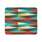 Mid Century Modern, Geometric, Retro, Mod, Teal Blue, Mustard Yellow, Chocolate Brown, Burnt Orange, Sherpa Blanket - Mid Century Modern Gal