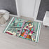 Vintage Mod Gal Retro Holiday Heavy Duty Floor Mat with Winter Scene Design - Mid Century Modern Gal
