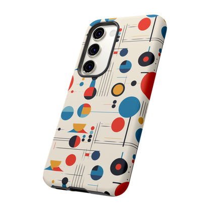 Mid Mod Bauhaus Designed iPhone, Samsung, Retro Phone Tough Cases